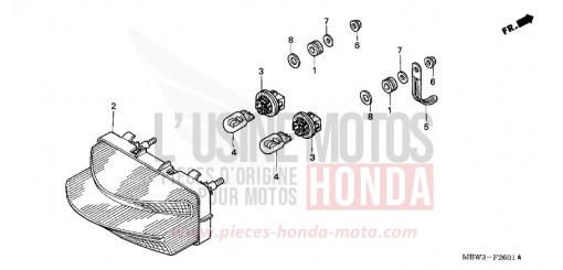 FANALE POSTERIORE (CBR600F42-3/FS/FR) CBR600FS2 di 2002